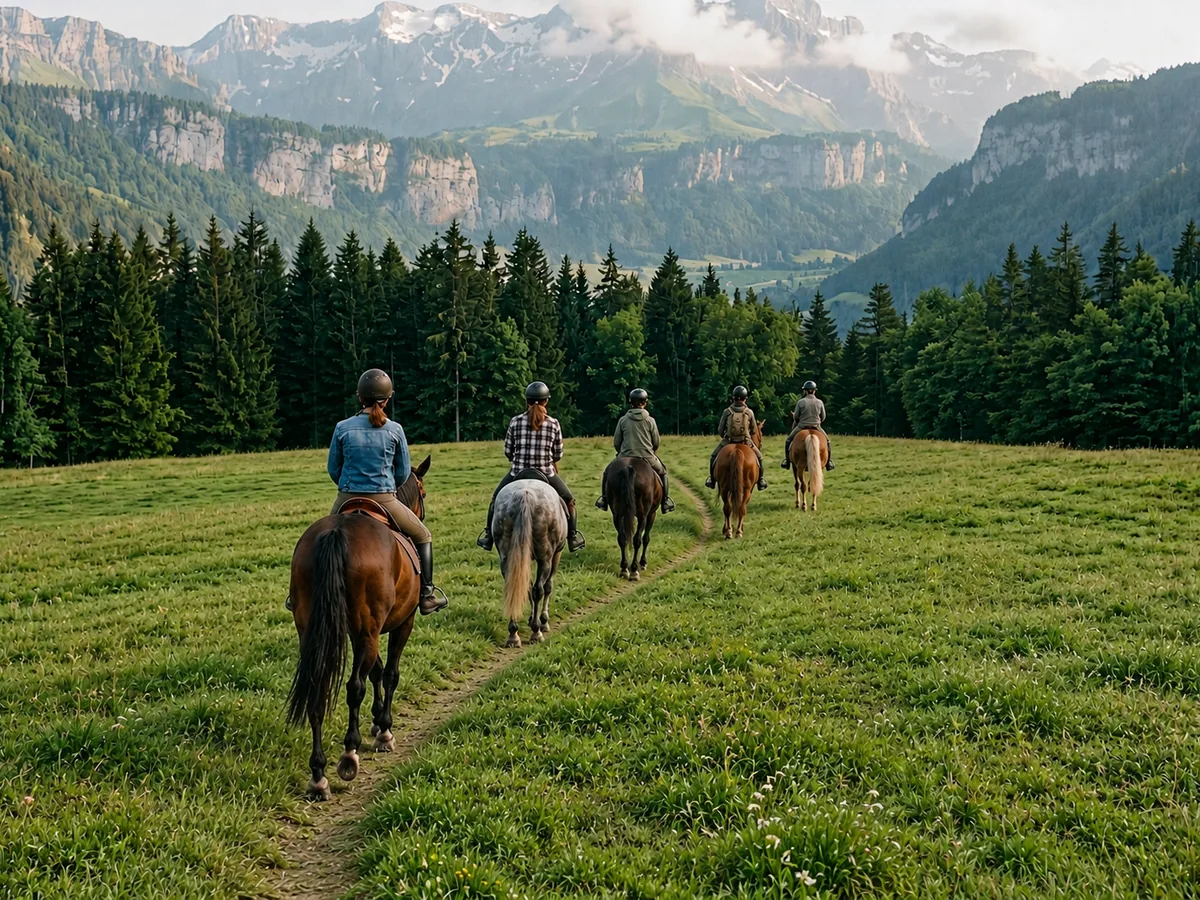 Balade à cheval en Haute-Savoie, autour de Passy