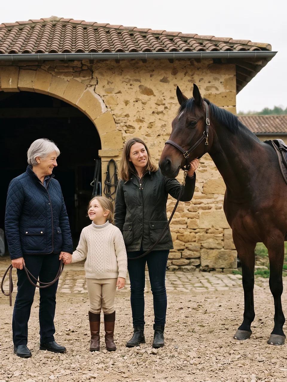 L'équipe, Les Écuries d'Antan, centre équestre à Passy